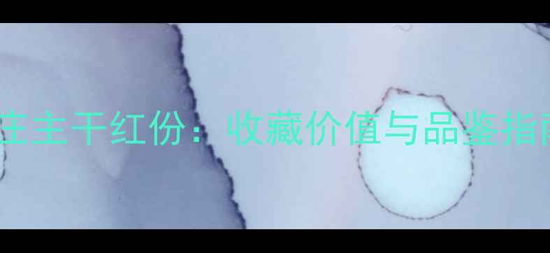 怡园庄主干红份收藏价值与品鉴指南全