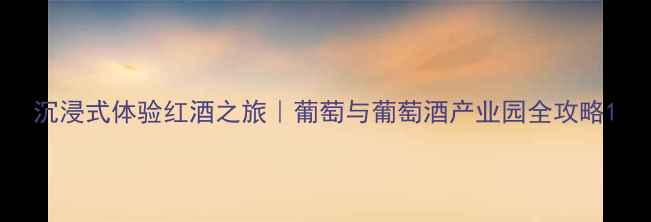 图片 沉浸式体验红酒之旅｜葡萄与葡萄酒产业园全攻略1