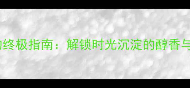 红酒品鉴的终极指南解锁时光沉淀的醇香与幸福时光