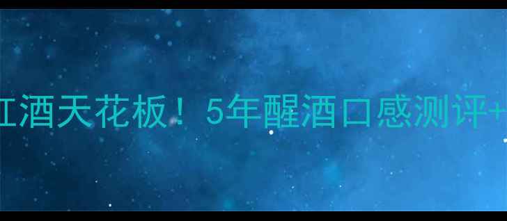 佩纳索干红西班牙陈年红酒天花板5年醒酒口感测评收藏攻略附专业品鉴笔记
