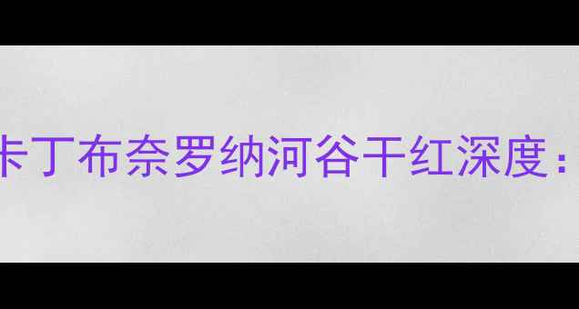 图片 🍷南罗纳河谷经典混酿｜卡丁布奈罗纳河谷干红深度：西拉+歌海娜的完美碰撞1