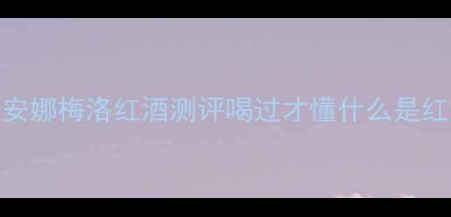 年度爆款巴伦安娜梅洛红酒测评喝过才懂什么是红酒界的巧克力酱